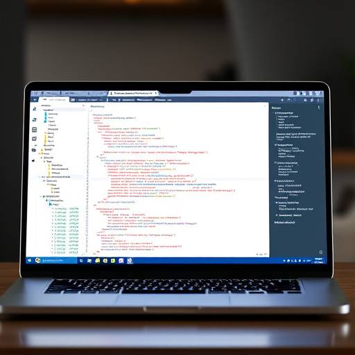 Laptop displaying clean, efficient web development code in a modern IDE.